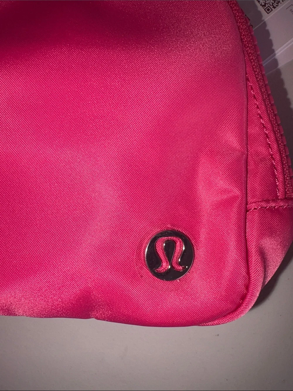 lululemon athletica Hot Pink belt bag with silver accents